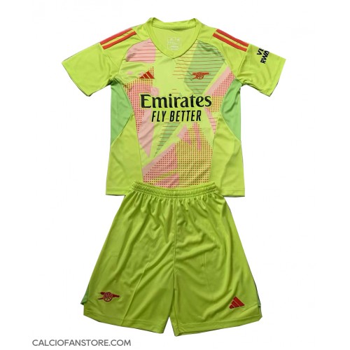 Maglia Calcio Arsenal Portiere Prima Divisa Bambino 2024-25 Manica Corta (+ pantaloncini)